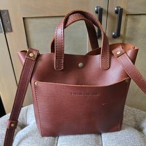 Portland Leather Mini Crossbody-Cognac